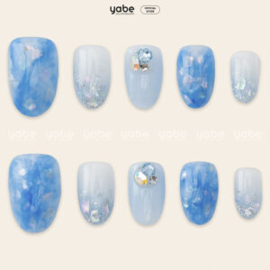 Press on nails lovely blue 1005