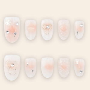 Press on nails lovely white 1012