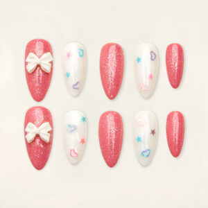 Press on nails lovely pink 1038