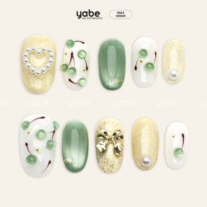 Press on nails beauty green 1043