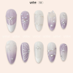 Press on nails beauty purple 1051