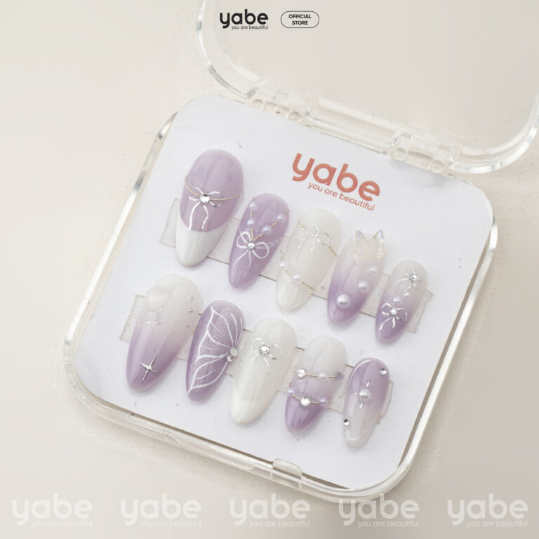 Press on nails beauty purple 1051