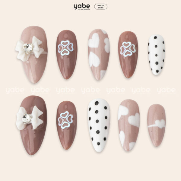 Press on nails beauty brown 1068