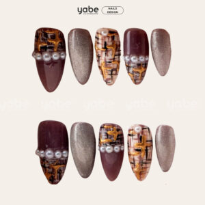 Press on nails beauty brown 1069