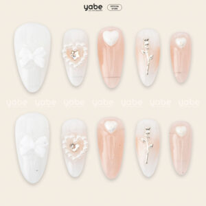 Press on nails beauty white 1075