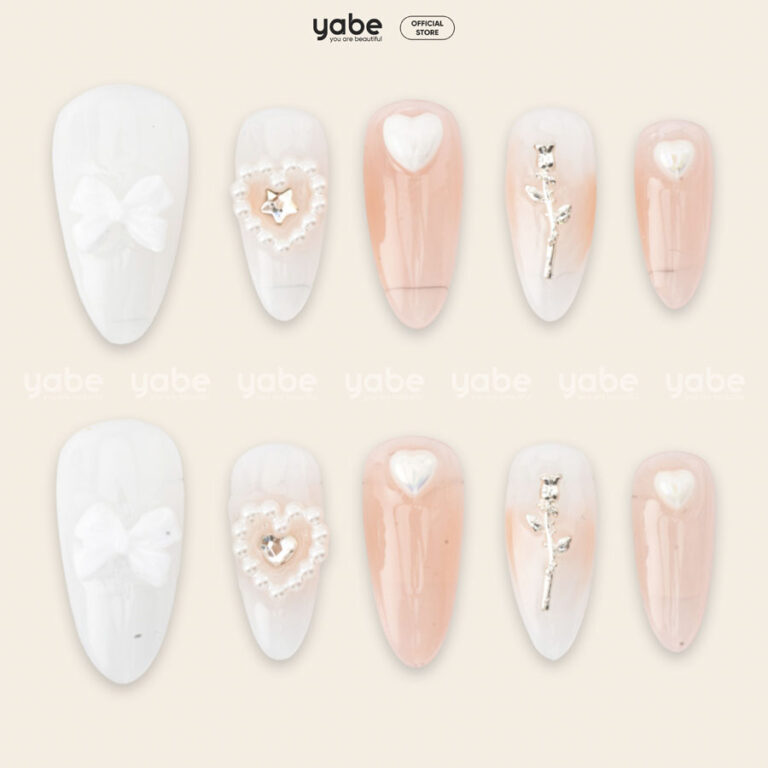 Press on nails beauty white 1075