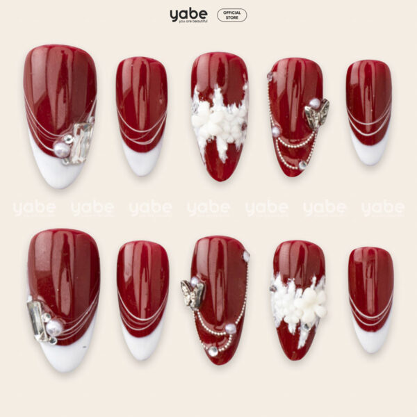 Press on nails beauty red 1076