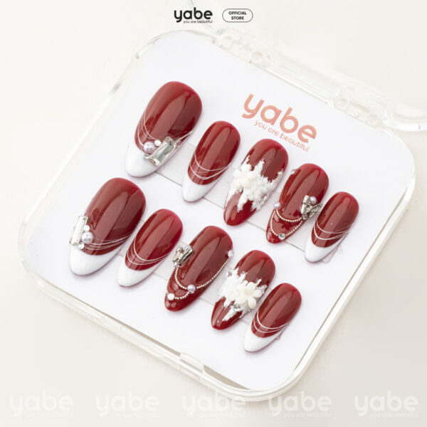 Press on nails beauty red 1076