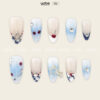 Press on Nails Shinny Blue 1111