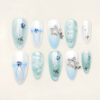 Press on Nails Shinny Blue 1113