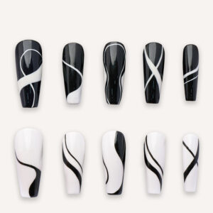 Press on nails trendy white 1121