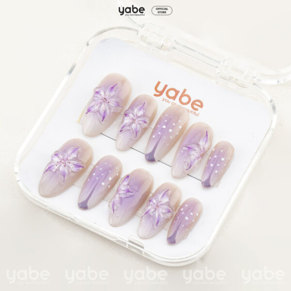 Press on nails trendy purple 1145