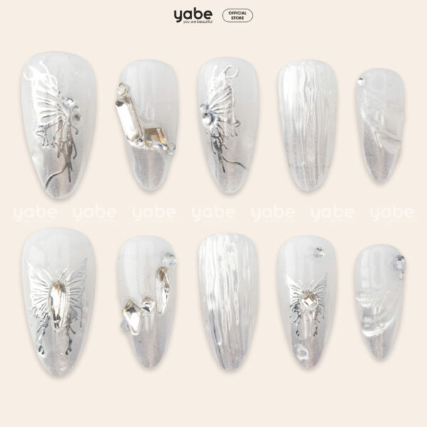 Press on nails beauty white 1186