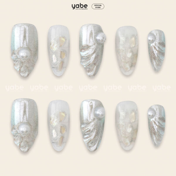 Press on nails beauty white 1192