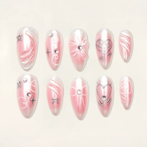 Press on nails beauty pink 1270