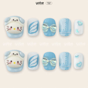 Press on nails lovely blue 1276