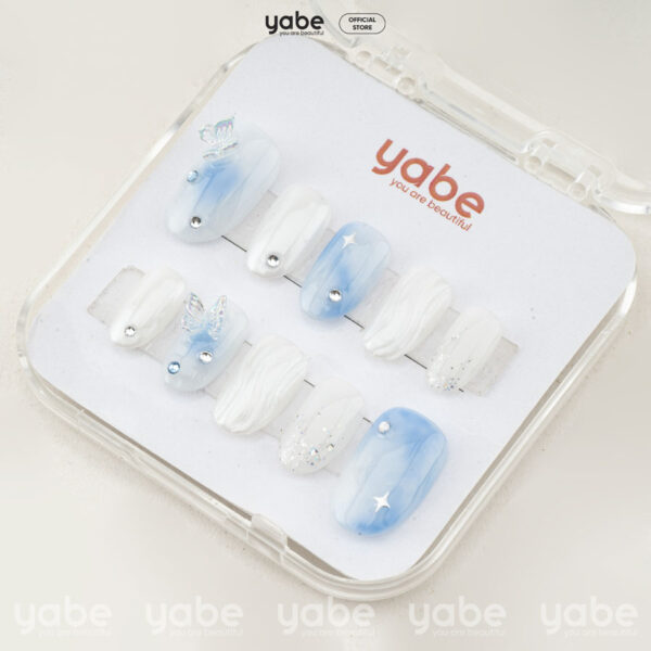 Press on nails lovely blue 1307