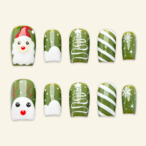 Press on nails lovely green 1313