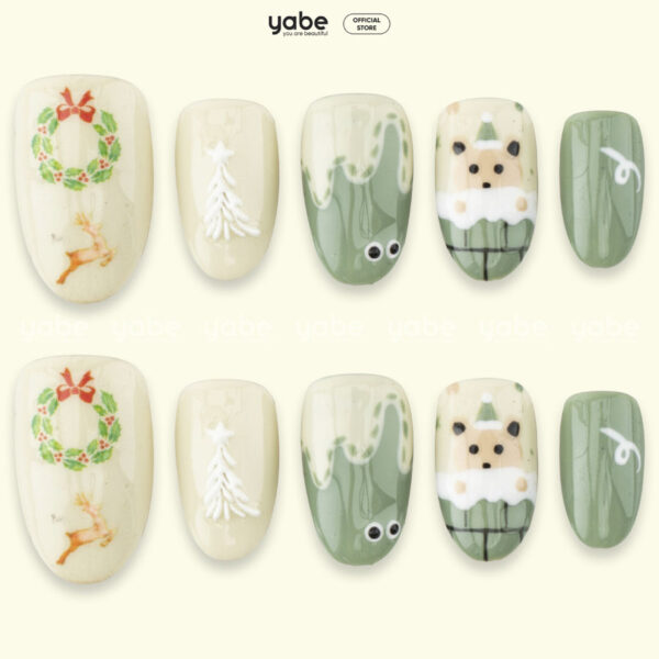 Press on nails lovely green 1318