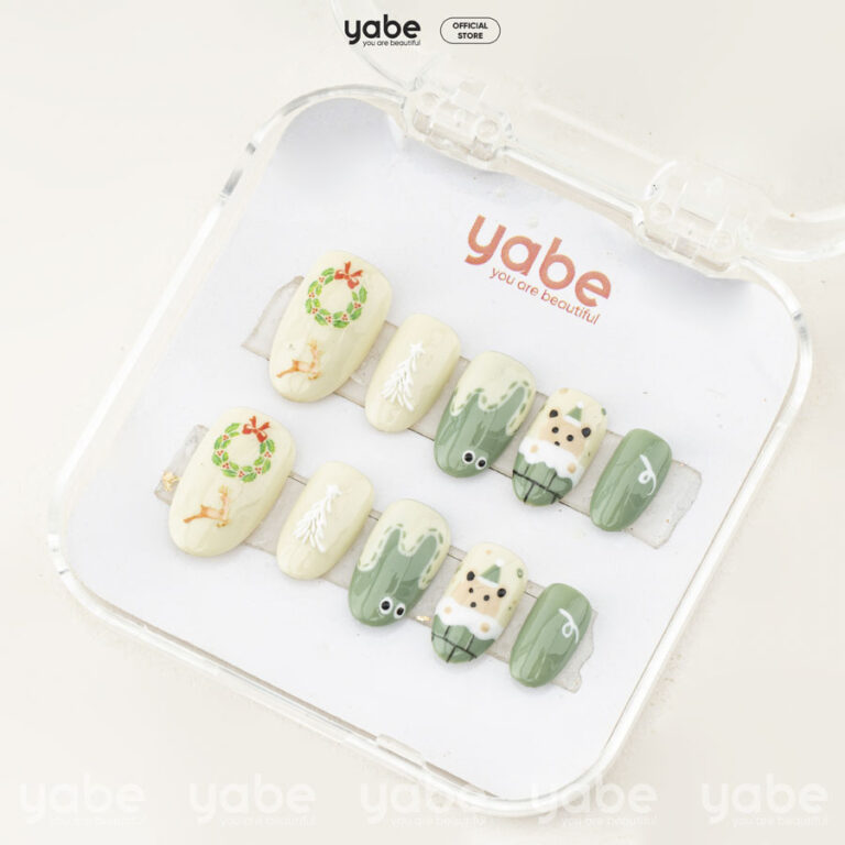 Press on nails lovely green 1318