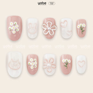 Press on nails lovely pink 1323