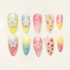 Press on Nails Shinny Mixcolor 1327