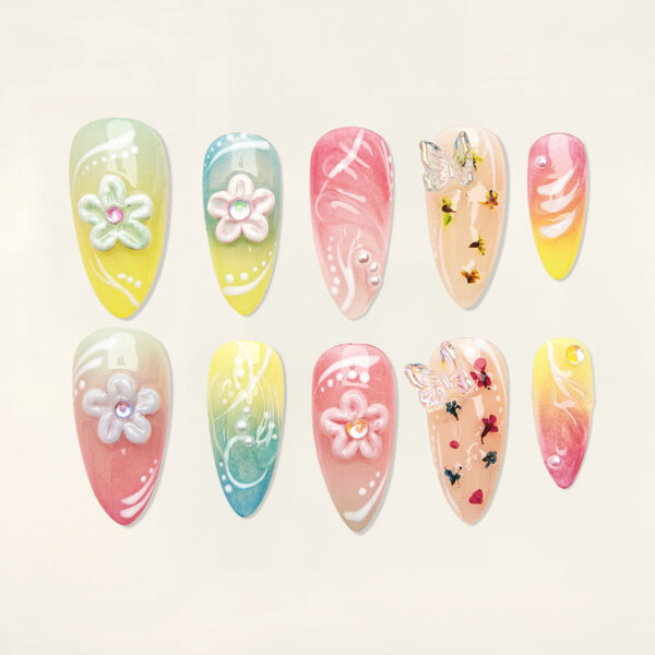 Press on nails shinny mixcolor 1327