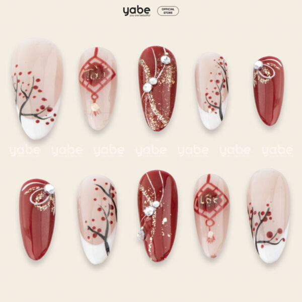 Press on nails beauty red 1334