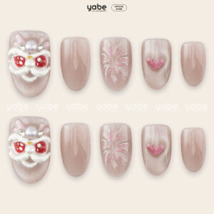 Press on nails lovely pink 1337