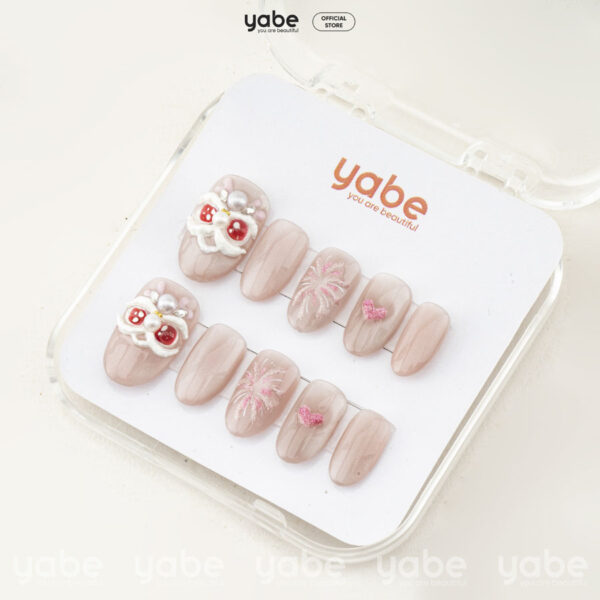 Press on nails lovely pink 1337