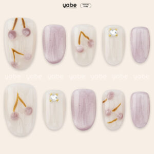 Press on nails lovely purple 1388