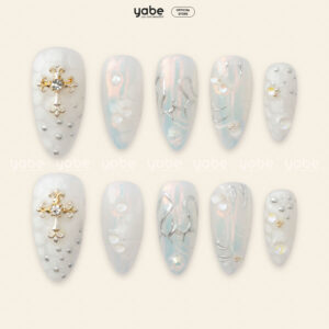 Press on nails beauty white 1539