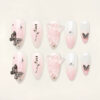Press on Nails Shinny Pink 1584