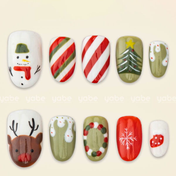 Press on nails lovely noel 1623