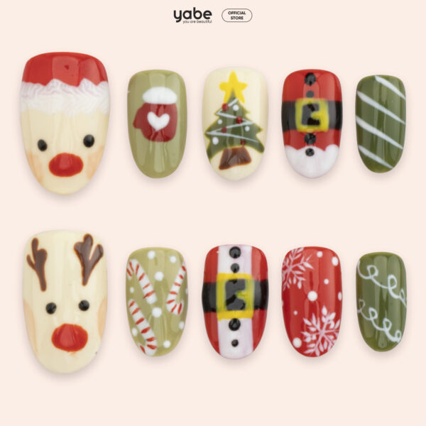 Press on nails lovely noel 1624