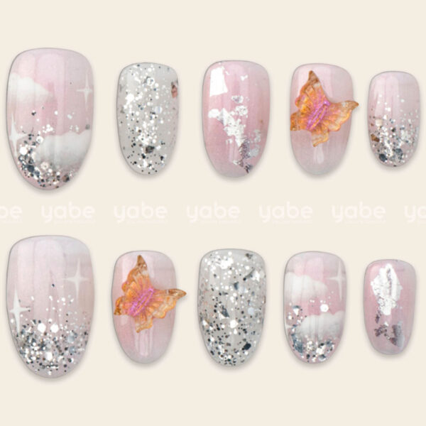 Press on nails lovely pink 1713