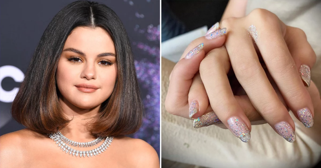 Selena gomez’s lavender milk nails: the spring trend everyone will be wearing