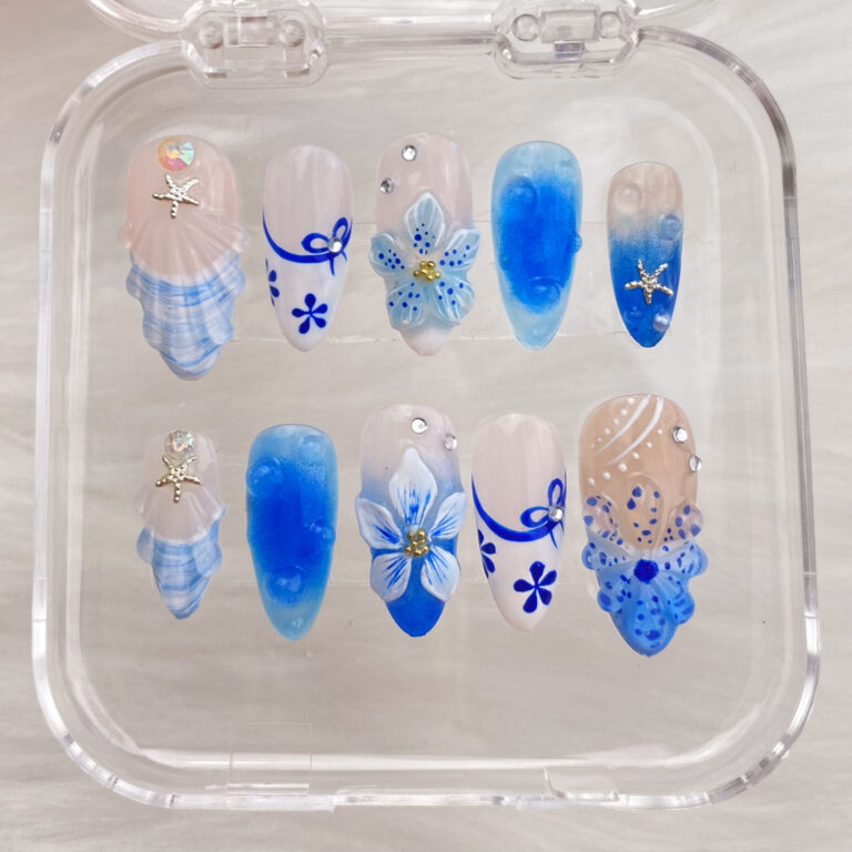 Press on nails luxury mixcolor 3d 1427