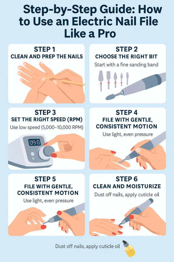 How to use electric nail file like a pro