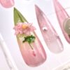 Jade Lotus Blossom Press on Nails