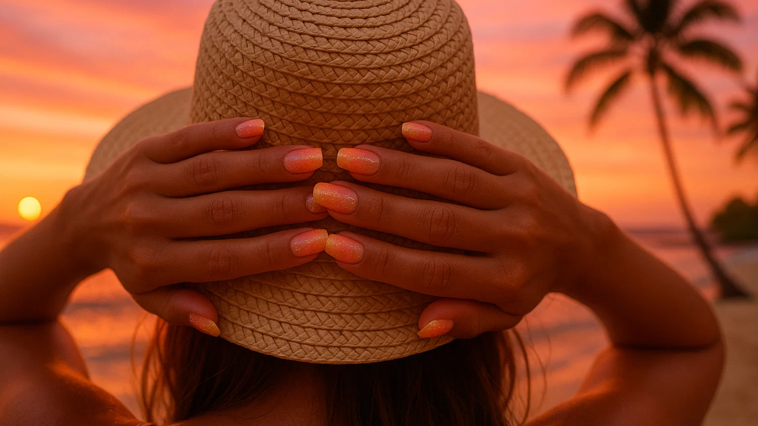 Beach press on nails that shine: yabe vietnam’s tropical glitter collection for summer glam