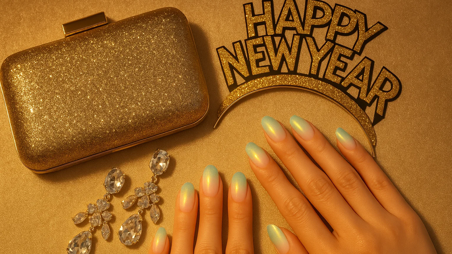 Y2k rhinestone nails: sparkly night party glam from yabe vietnam