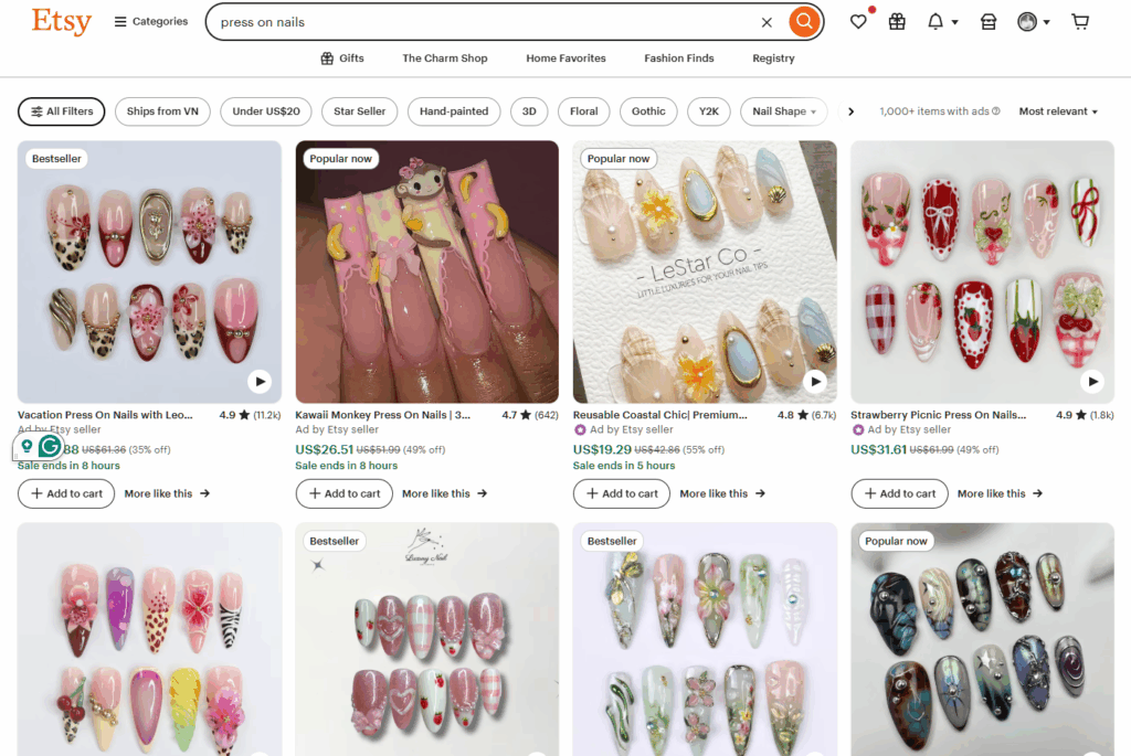 Handmade vs mass-produced press-on nails – why go handmade?