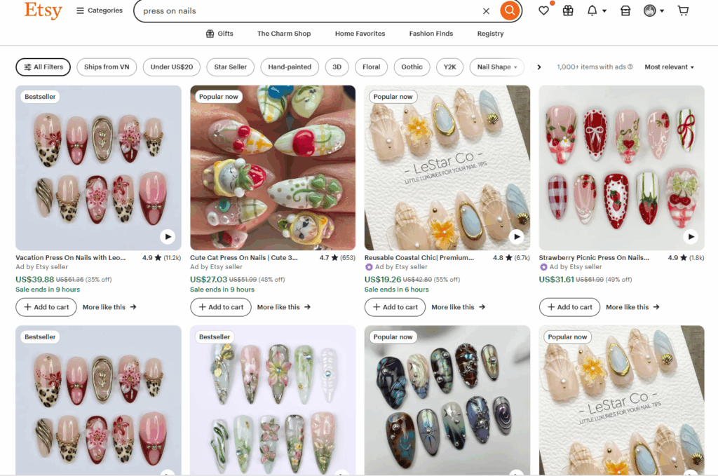 Where to buy press-on nails online (safely & conveniently)