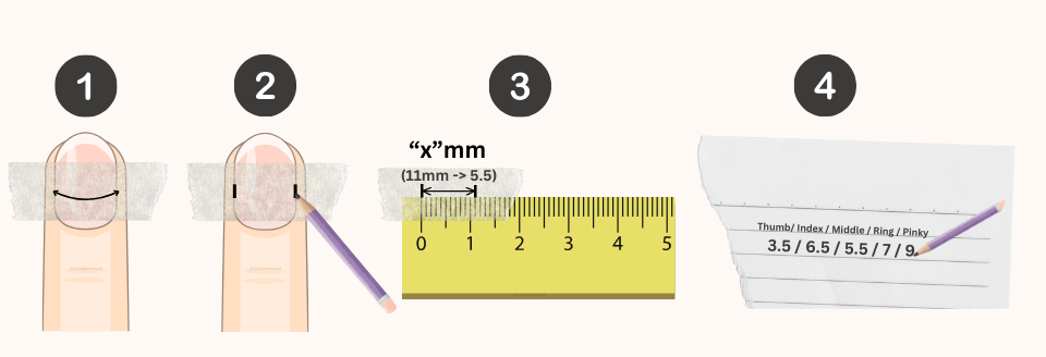 Press-on nail size chart – how to get the perfect fit