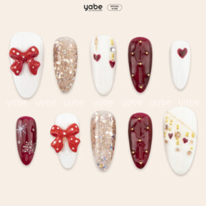 Adorable christmas press-on nails ideas