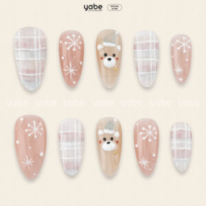 Adorable christmas press-on nails ideas