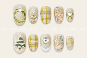 Adorable christmas press-on nails ideas