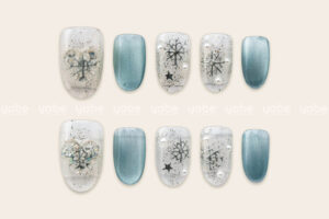 Adorable christmas press-on nails ideas